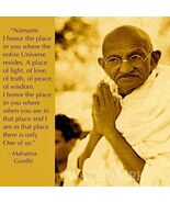 LEGENDARY MAHATMA GANDHI "NAMASTE" QUOTE PUBLICITY PHOTO - $9.78