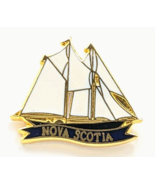 Nova Scotia Sailing Ship Enamel Pin Nautical Maritime Canada Travel Souv... - $240.11 MXN