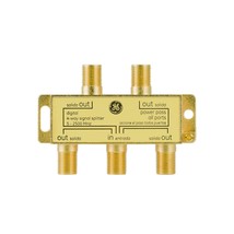 Ge Digital 4-Way Coaxial Cable Splitter, 2.5 Ghz 5-2500 Mhz, Rg6 Compati... - £12.57 GBP