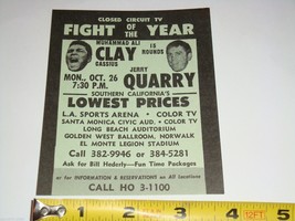 1970 Muhammad Ali Cassius Clay vs Jerry Quarry  Boxing Fight Flyer Handb... - $7.98