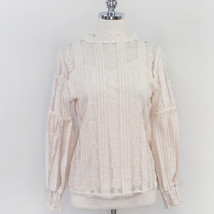 Autumn New Sweet Pink Shirts Long Sleeve  Blouse for Women Vintage Spliced Solid - £152.70 GBP