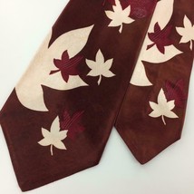 Beau Brummell Tie Maple Leaves Swing Necktie Rockabilly 50s I15-460 Vintage/Rare - £46.70 GBP