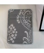 Vera Bradley Womens Adhesive Phone Wallet Stick On Cloud Gray Paisley - $14.84
