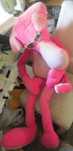 Vintage 1980s Pink Panther Plush Stuffed 48 inch Large Pink Poseable arms legs - £73.54 GBP