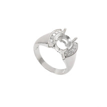 Plata 7x9 MM Ovalado Semi Soporte Anillo de Compromiso en Blanco 7x9 Esp... - £25.71 GBP