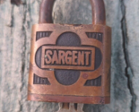 Vintage SARGENT Padlock Small One Key - $47.90