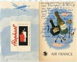 Air France Tarif 1950 On Board Liquor &amp; Cigarettes - $21.78