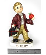 Vintage Lefton September School Birthday Boy Figurine #2300 (Circa 1960&#39;s) - £14.49 GBP