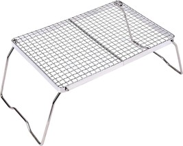 Yeto Folding Campfire Grill 304 Stainless Steel Grate, Portable Heavy Duty - £30.65 GBP