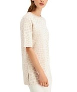 $70 Alfani Printed Crewneck Sweater Beige Size XL - $581.14 MXN