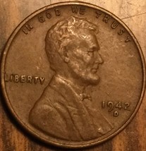 1942 D US LINCOLN WHEAT ONE CENT PENNY COIN - $1.43