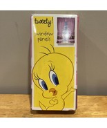 Tweety Bird Curtains Panels Warner Brothers Purple Pink Yellow 82x63” - $29.69