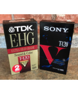 TDK High Grade E-HG Avilyn Sound &amp; Color T-120 2 pack VHS tapes + 1 Sony... - €5,06 EUR