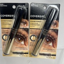 (2) Covergirl 805 Black Exhibitionist Stretch &amp; Strengthen Mascara COMBI... - $6.59