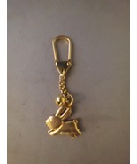 Gold Tone Rabbit Key Chain with Bell - $6.00