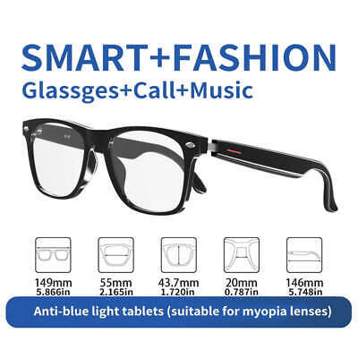 Bluetooth Smart Glasses Music Calls  AntiBlue Light Fashion - $72.99