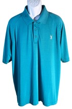 UNDER ARMOUR Men&#39;s Short Sleeve Button Polo Shirt Blue XL - £11.59 GBP