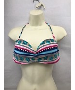 No Boundaries Bikini Top Geometric Shapes Women&#39;s Size M Beach Vacation KG - $7.91