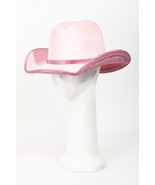 Sparkling Pave Rhinestones Trim Shiny Cowboy Hat Western Rodeos Accessory - £27.23 GBP