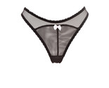 L&#39;AGENT BY AGENT PROVOCATEUR Womens Thongs Sheer Elastic Black Size S - $19.39