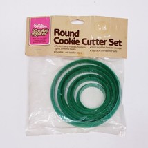 NEW 1984 Vintage Wilton Round Circle Nesting Cookie Cutter Set of 6 - Green - £11.74 GBP