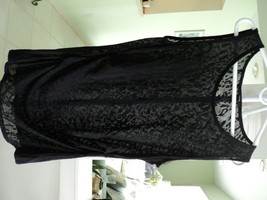 TAHARI BLACK SLEEVLESS CREW NECK TOP SIZ XL #7138 - £7.12 GBP
