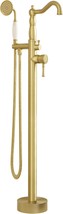 Superflo Freestanding Bathtub Faucet Brushed Gold Tub Fillers Freestanding, - £278.47 GBP