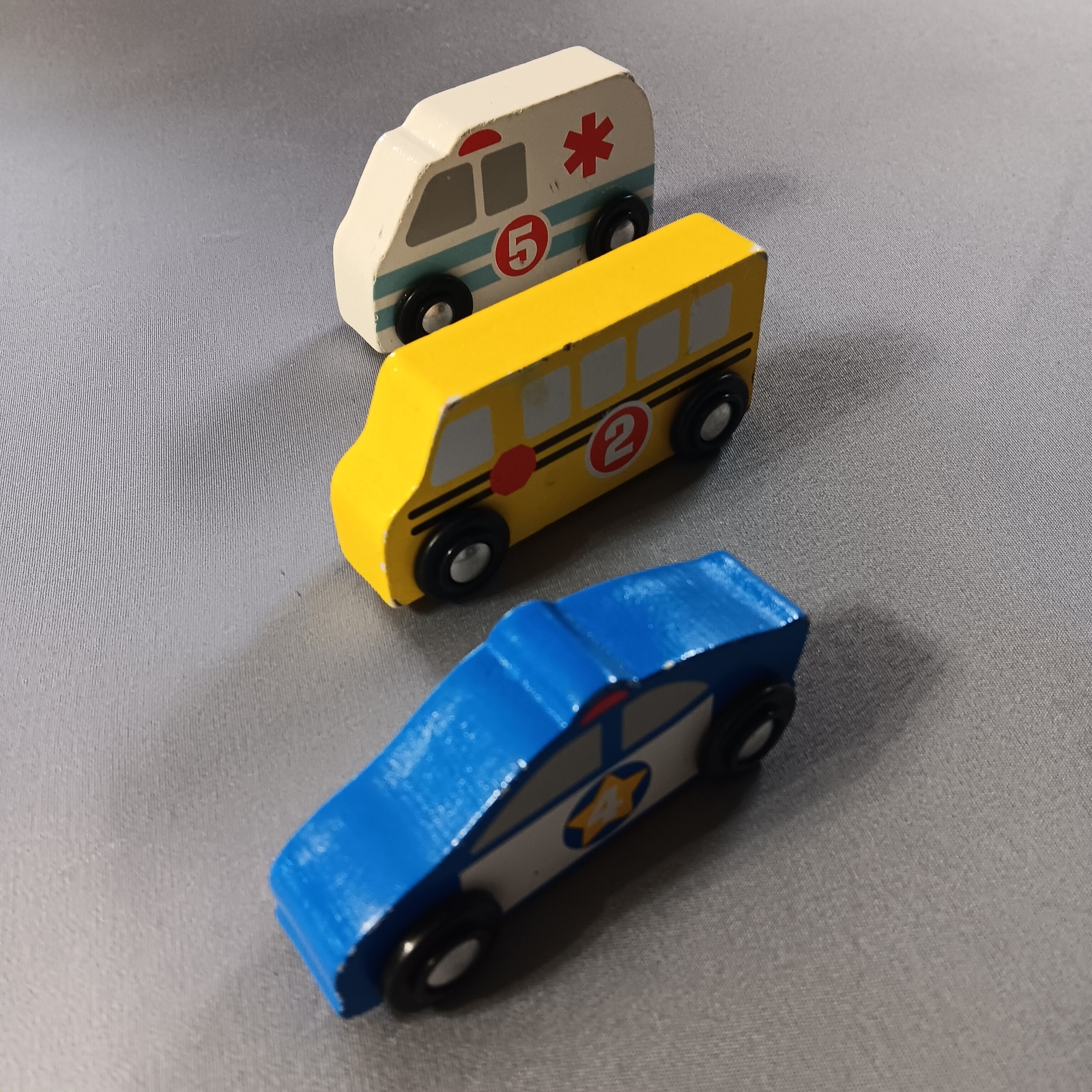 3 Wooden Toy Vehicles  - $15.00