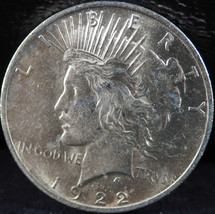 1922 P Peace Silver Dollar About Uncirculated (AU) - SKU 218US - £31.43 GBP