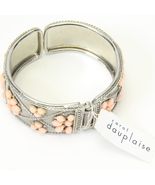 Carol Dauplaise Hinged Bracelet Pink Teardrop Beads New With Tag 2.25&quot; I... - €15,98 EUR