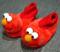 SESAME STREET ELMO Plush Red House SLIPPERS Bootie Childrens Large L 9-10 - $9.99