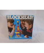 Blockhead! Family Balancing Skill Game by Pressman 1982  wood blocks - £10.91 GBP