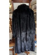 Vintage Avanti Chocolate Brown Collared Lined Pockets Mink Fur Full Leng... - $560.65