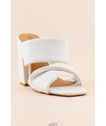 Qupid Caged Heeled Sandal White (Size 8.5 W) - $44.16 CAD
