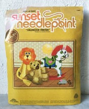 Vintage 1979 Childhood Friends Needlepoint Kit by Sunset - Fits 14&quot; x 18&quot; Frame - $37.95