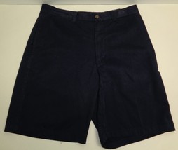 Club Room Size 42 42W D558 India Ink Navy Cotton New Flat Front Mens Shorts - £45.66 GBP