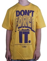 LRG L-R-G Mens Mustard Yellow Purple Don&#39;T Do Not Force It T-Shirt NWT - £11.81 GBP
