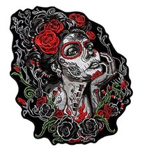 Sugar, Roses and Skull Scarlett Face Patch - by Patch Squad (6&quot;) - $11.99