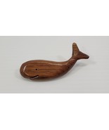 *B) Vintage Handcrafted Wooden Whale Pin Brooch Sea Folk Art - £7.49 GBP