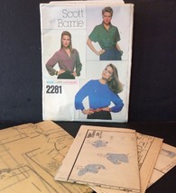 Vogue Sewing Pattern Scott Barrie 2281 Sz 14 Misses Blouse Top Shirt FF Uncut - £10.35 GBP