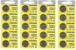20 New Original Toshiba CR2025 Cr 2025 3V Lithium Battery BR2025 DL2025 Watch - £11.01 GBP