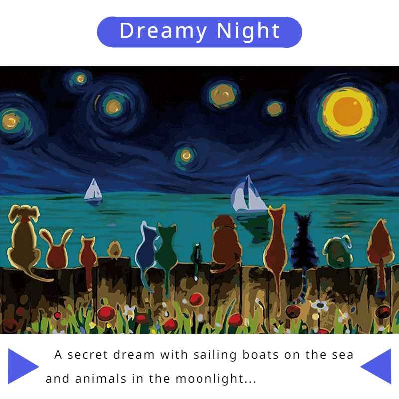 70*50cm Adult Paper Jigsaw Puzzle 1000 Pieces Dreamy Night Adult Stress Relief - £8.62 GBP