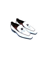 New Handmade White Leather Tassels Loafers Shoes Leather Dress Shoes for... - $161.49