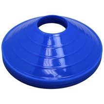 12 Blue Disc Cones Bright Soccer Football Track Field Marking Coaching P... - £14.15 GBP