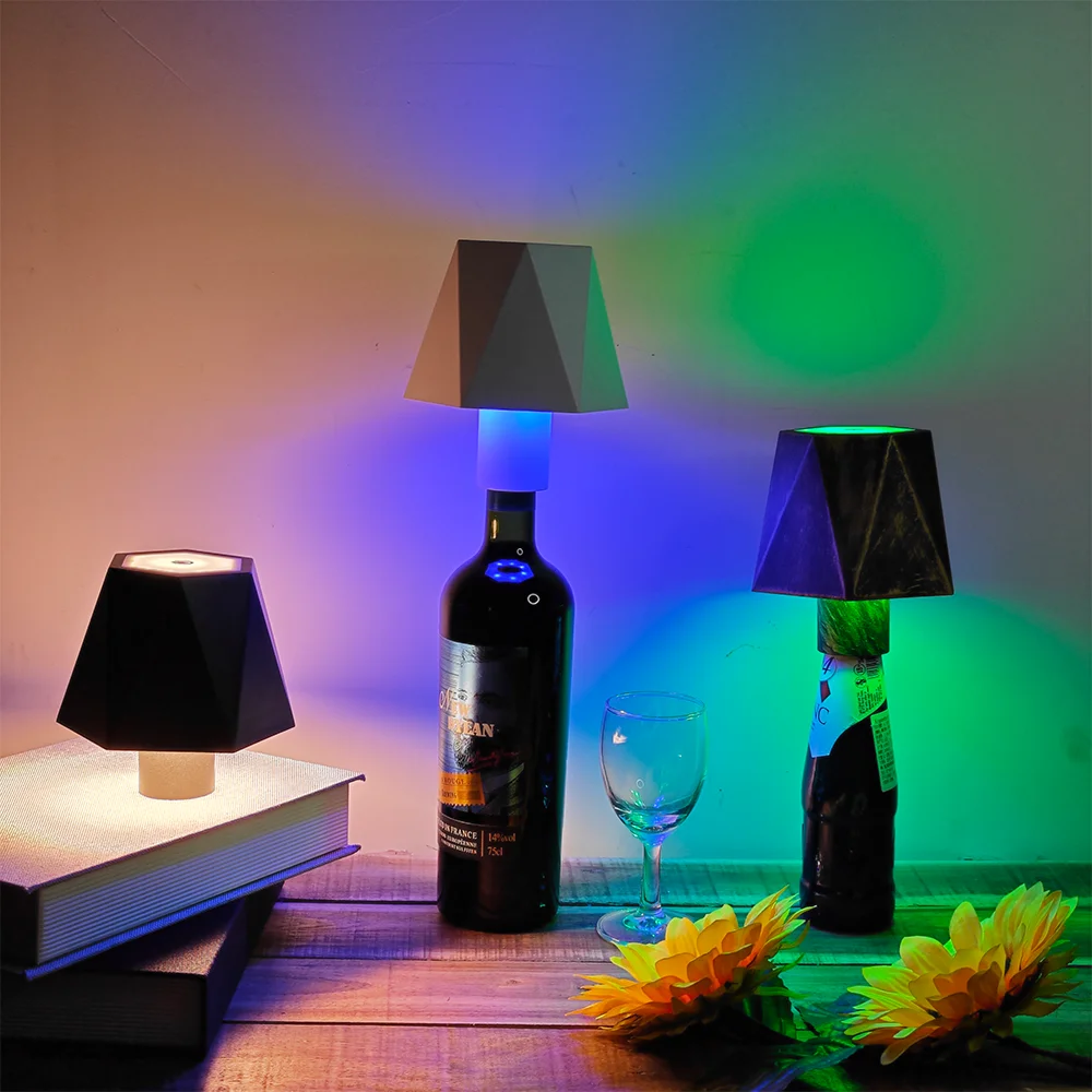 LED Wine Bottle Lamp USB Charging Night Light RGB Portable Bottle Light ... - $20.74+