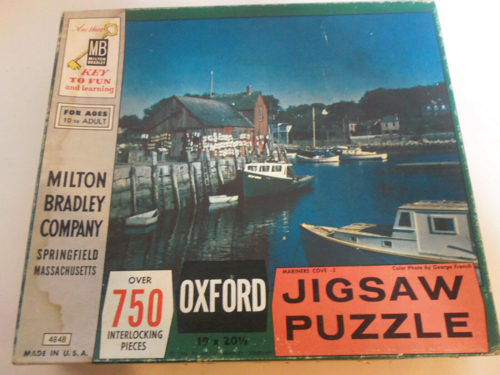 1958 MB Milton Bradley OXFORD MARINERS COVE 4848 Jigsaw Puzzle COMPLETE 750pc - £27.65 GBP