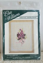 ELSA WILLIAMS Crewel Kit VIOLETS ON ILLUSION LACE by Joan Marchie #00287... - £15.92 GBP