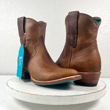 NEW Lane PLAIN JANE Brown Short Cowboy Boots Sz 7.5 Western Ankle Bootie Zipper - £147.57 GBP