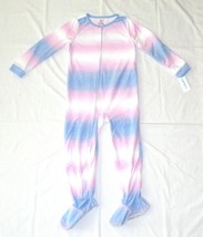 Carters Fleece Footed Pajama Blanket Sleeper Girls Size 8 Tie Dye Pastel - £22.37 GBP