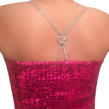 Rhinestone Dress For Women Necklace Top Sexy Bikini Heart Shoulder Strap Decorat - £11.21 GBP